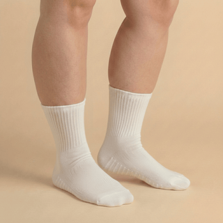 Women's Diabetic Grip Socks 3-Pack, White