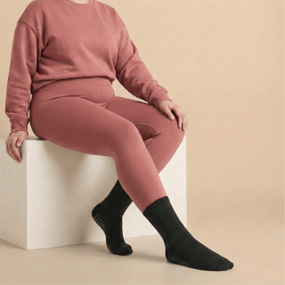 Women's Diabetic Grip Socks 3-Pack, Black