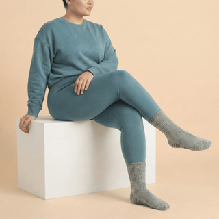 Women's Diabetic Grip Socks 3-Pack, Gray