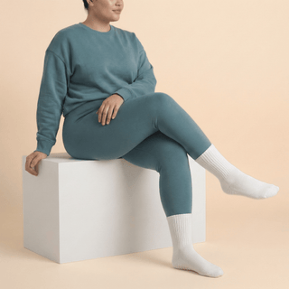 Women's Diabetic Grip Socks 3-Pack, White