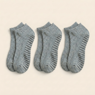 Men's Ankle Grip Socks 3-Pack, Gray