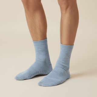 Men's Crew Grip Socks 1-Pair, Heather Blue