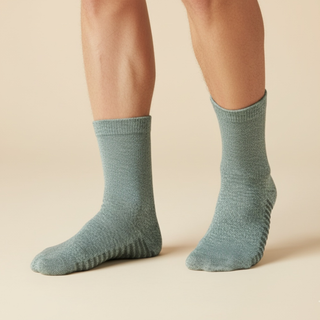 Men's Crew Grip Socks 1-Pair, Heather Green