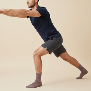 Men's Crew Grip Socks 1-Pair, Heather Maroon