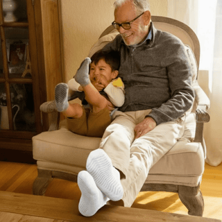 Men's Crew Grip Socks 1-Pair, White