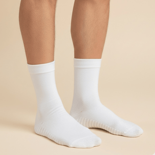 Men's Crew Grip Socks 1-Pair, White