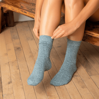 Women's Crew Grip Socks 1-Pair, Heather Green