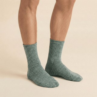 Men's Crew Grip Socks 3-Pack, Mix Heather Green