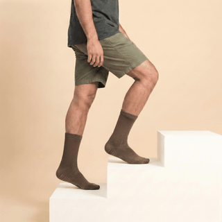 Men's Crew Grip Socks 3-Pack, Mix Beige