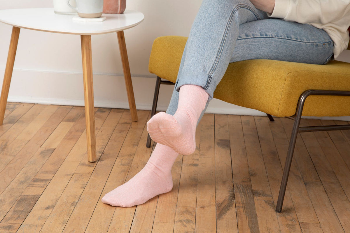 Grip Socks for Women - Casual Comfort Crew x3 Pairs - Gripjoy Socks