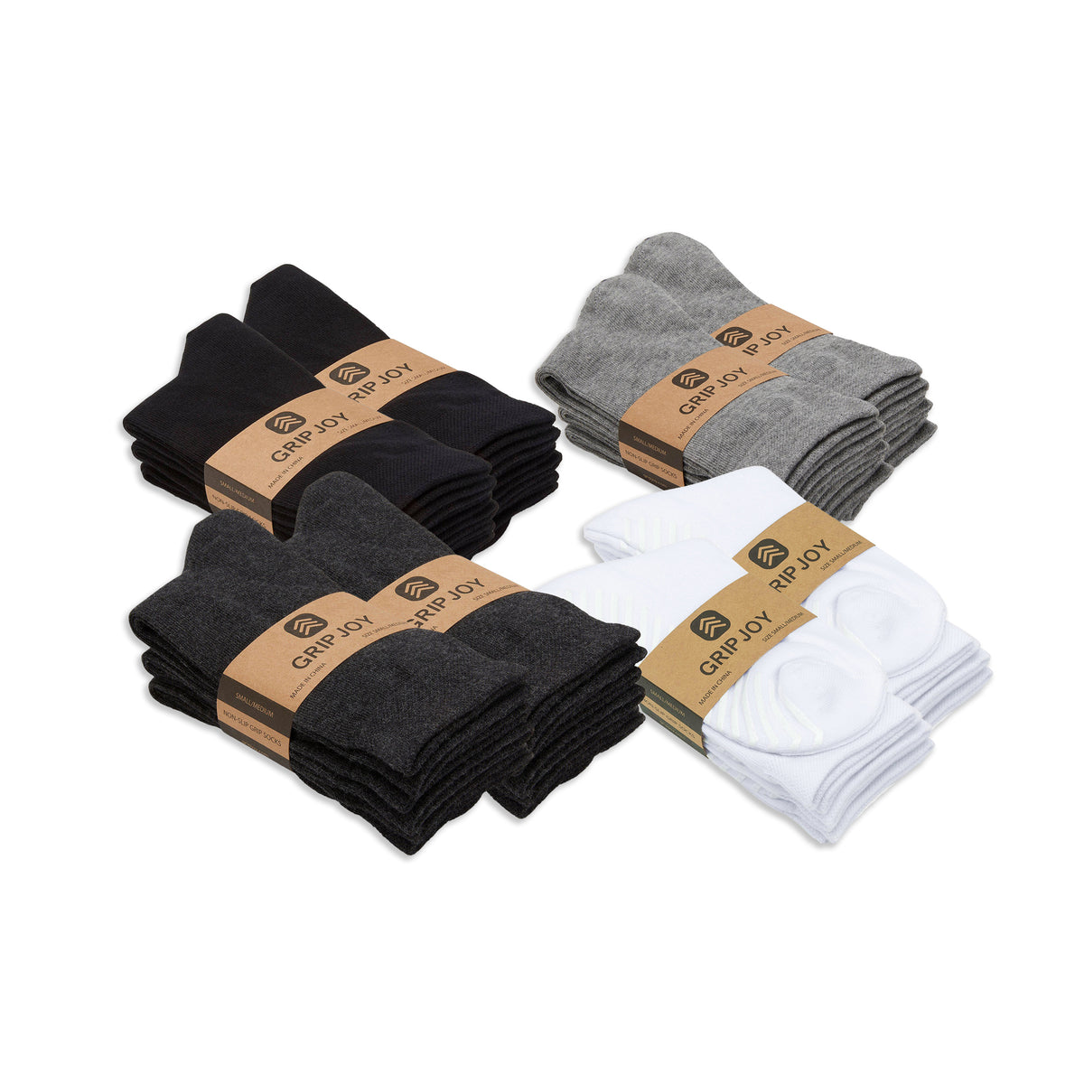 Women&#39;s Crew Grip Neutrals Bundle - Gripjoy Socks