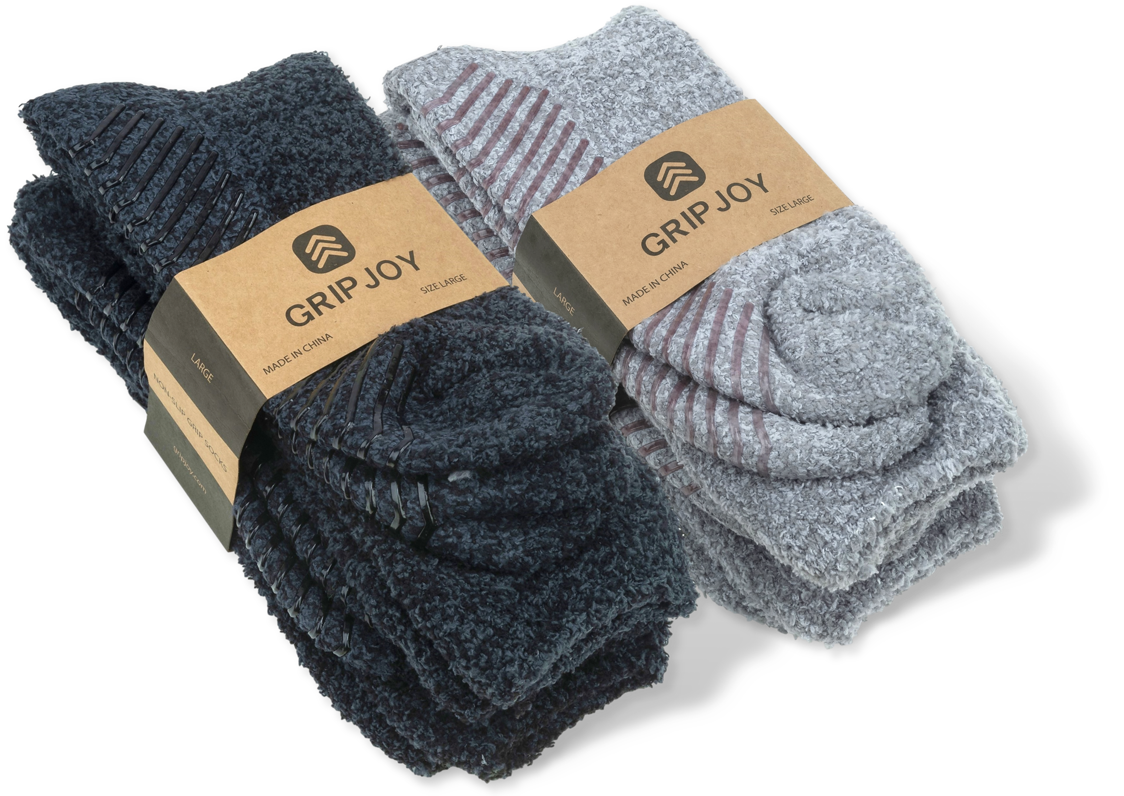 Fuzzy Socks with Grips for Men x4 Pairs