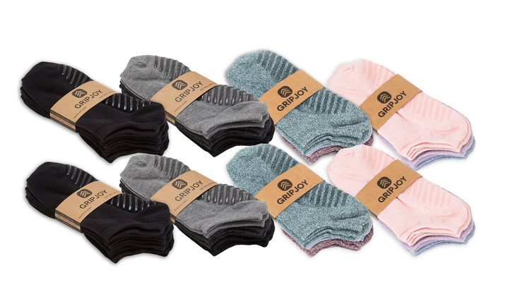 Women's Low Cut Grip Bundle - Colorful - Gripjoy Socks