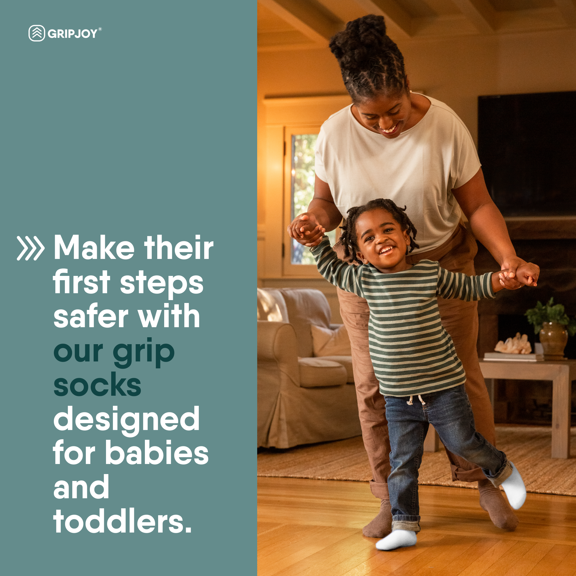 Toddler socks without online grips