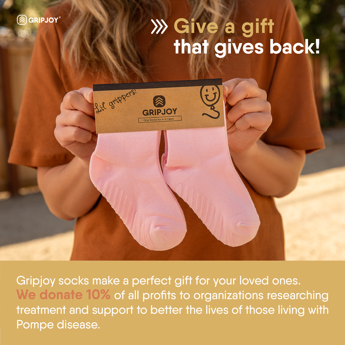 Pink/Purple/Grey Grip Socks for Toddlers &amp; Kids - 4 pairs - Gripjoy Socks