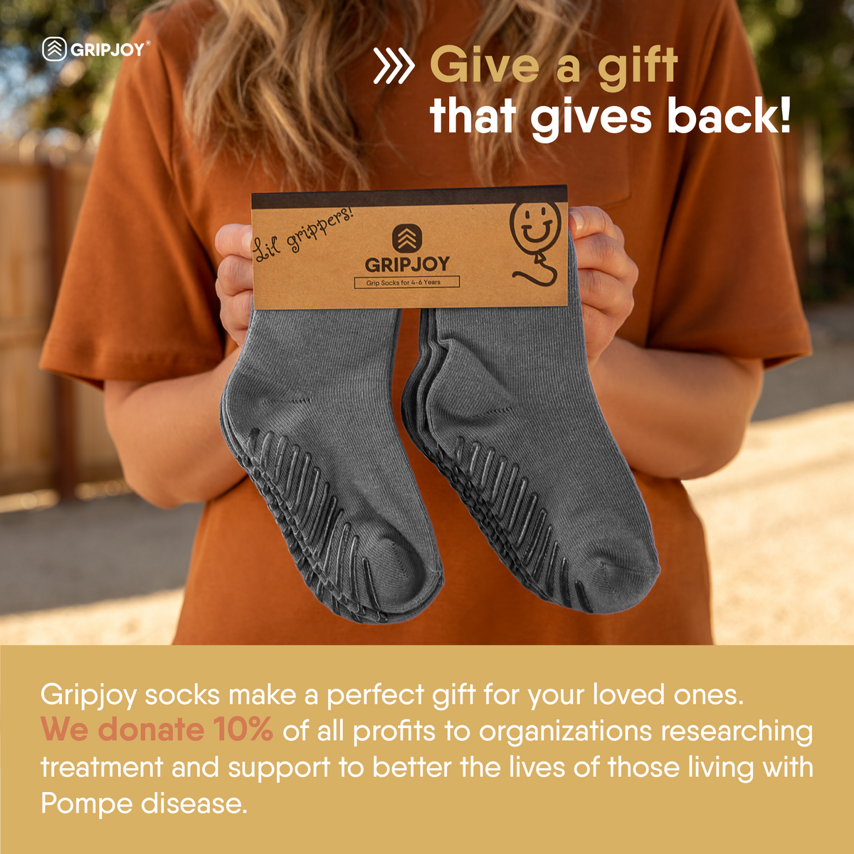 Blue/Black/Grey Grip Socks for Toddlers &amp; Kids - 4 pairs - Gripjoy Socks